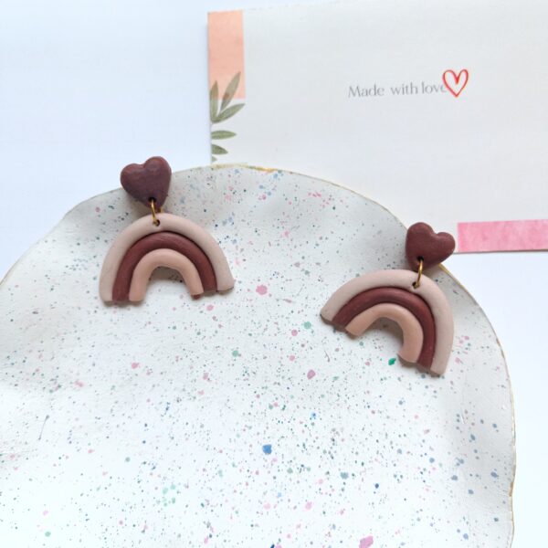Rainbow Heart Earrings