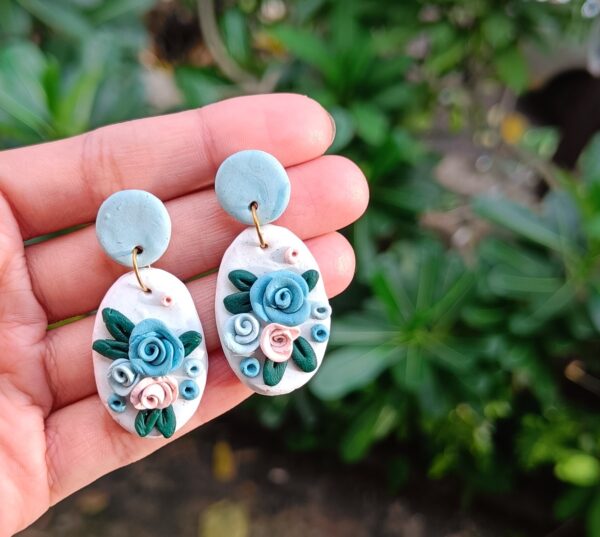 Winter Rose Danglers