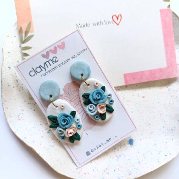 Winter Rose Danglers
