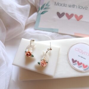 Mini Moon Floral Earrings