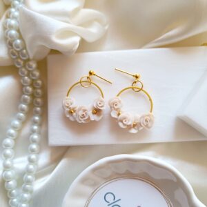 Flower Bouquet Round Earrings