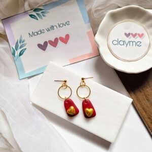 Gold Heart Earrings