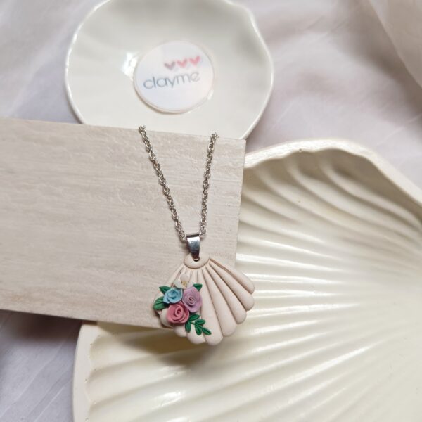 Thetis Floral Sea Shell Necklace - Image 2