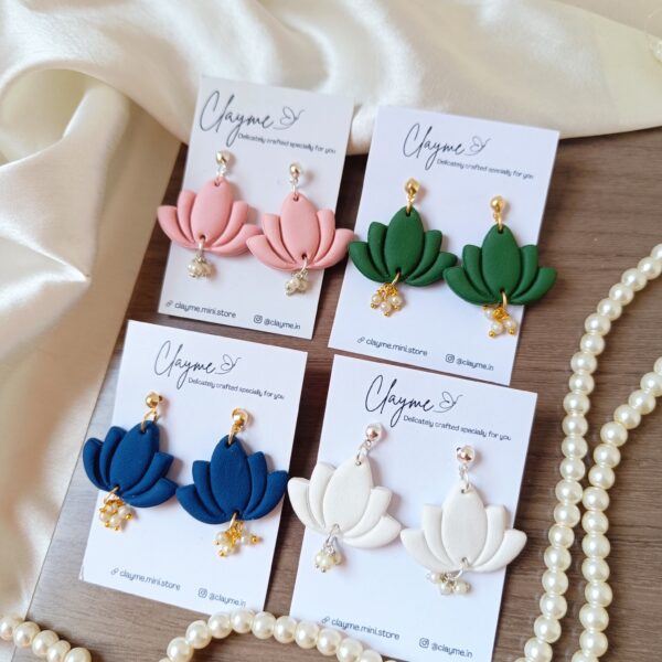 Lotus Pearl Danglers