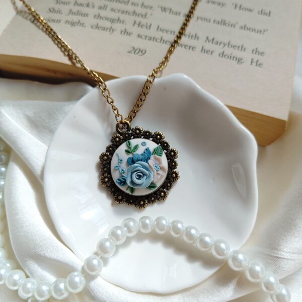 Vintage Rose Medallion Pendant - Image 18