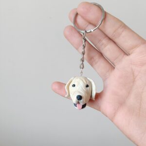 dog face keychain