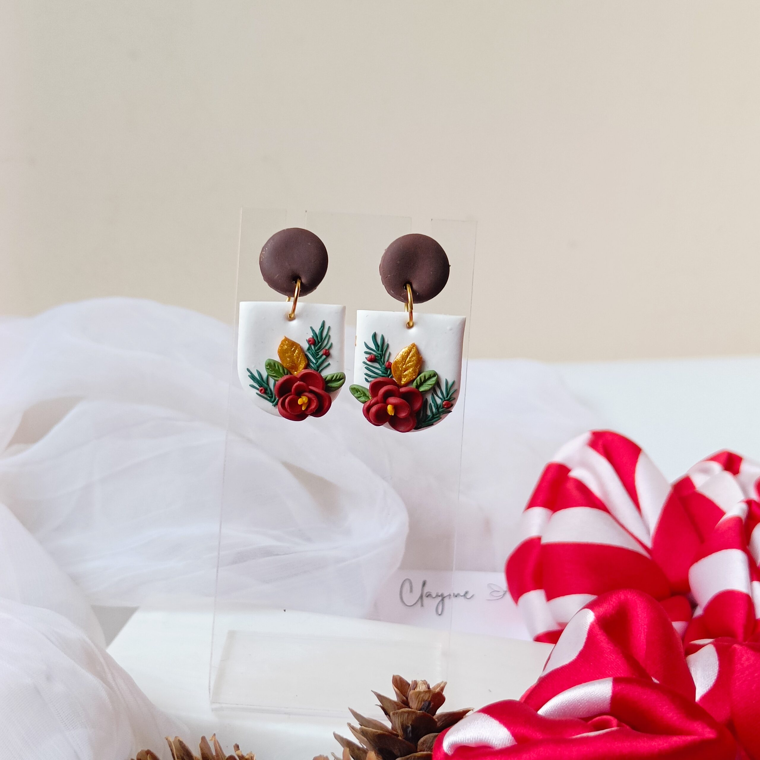 Hallelujah Earrings christmas polymerclay
