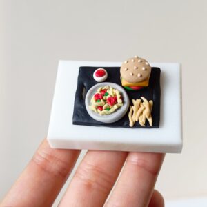 Miniature Burger Pasta Magnet