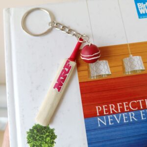 Cricket Bat and Ball Keychain