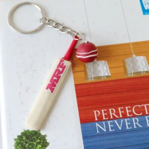 Cricket Bat and Ball Keychain