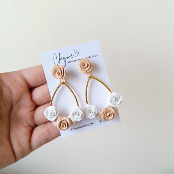 Flower Bouquet Drop Earrings - Image 4