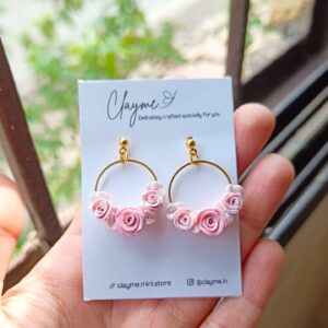 Floral Hoop Earrings