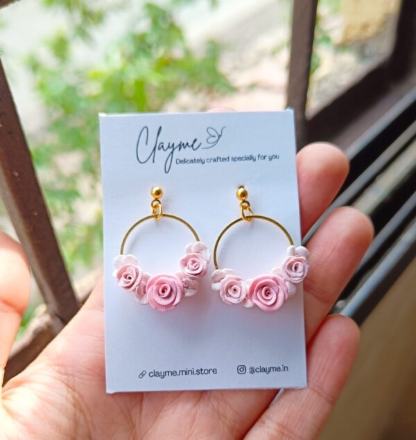 Floral Hoop Earrings