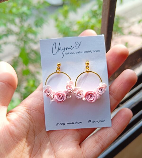 Floral Hoop Earrings - Image 14