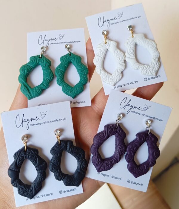 Diamond Leaf Danglers - Image 2