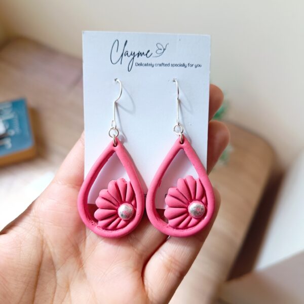 Floral Teardrop Earrings - Image 4