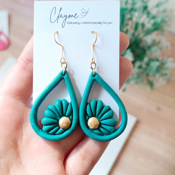 Floral Teardrop Earrings - Image 5