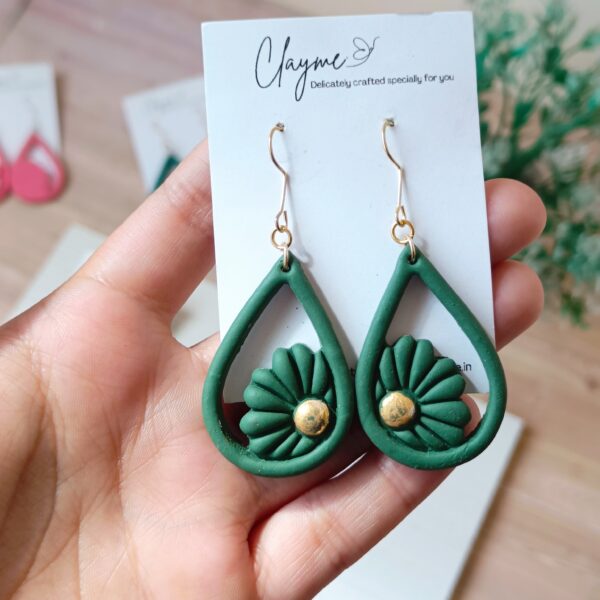 Floral Teardrop Earrings - Image 6