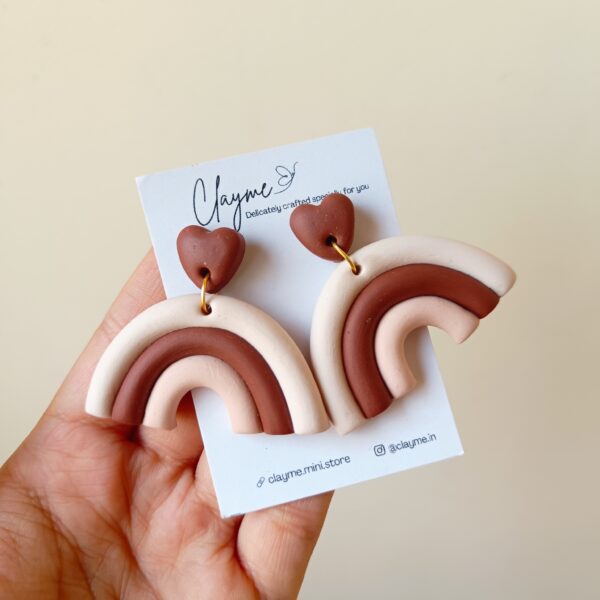 Rainbow Heart Drop Earrings - Image 3