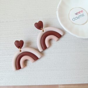Rainbow Heart Drop Earrings