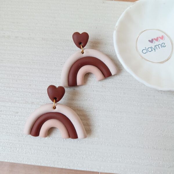Rainbow Heart Drop Earrings - Image 4