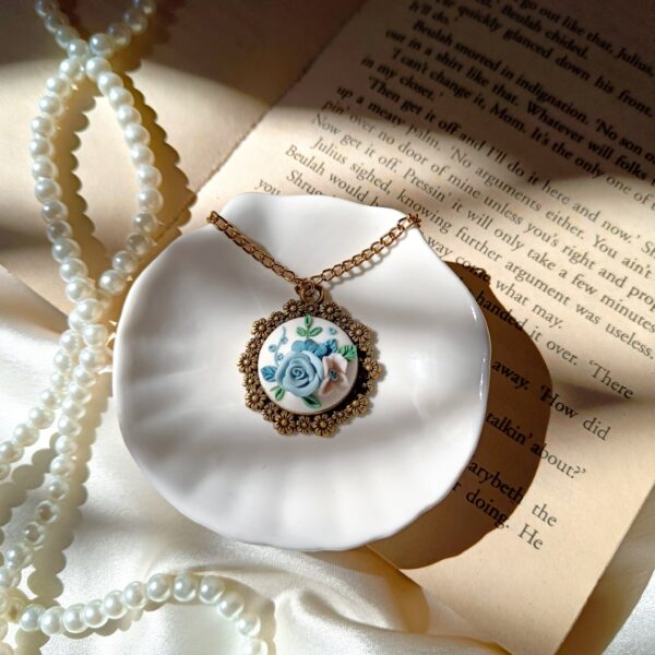 Vintage Rose Medallion Pendant - Image 23