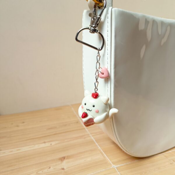 Strawberry Cat Keychain - Image 3