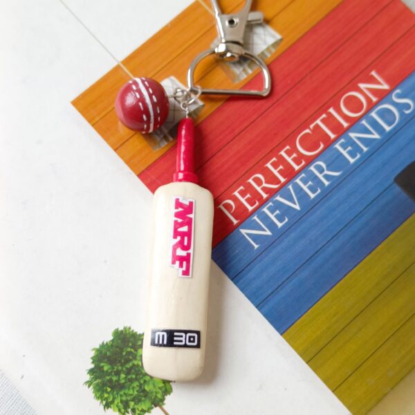 Cricket Bat and Ball Keychain - Image 3