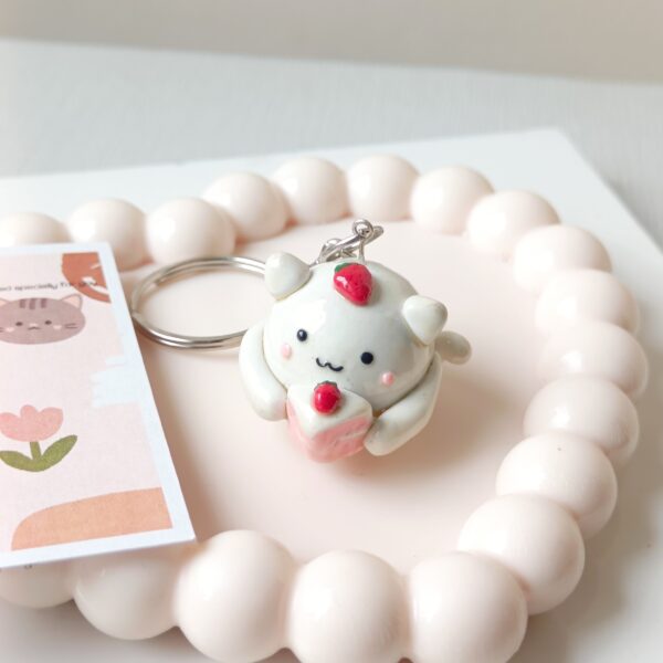 Strawberry Cat Keychain