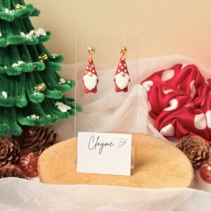 Garden Gnome Christmas Earrings