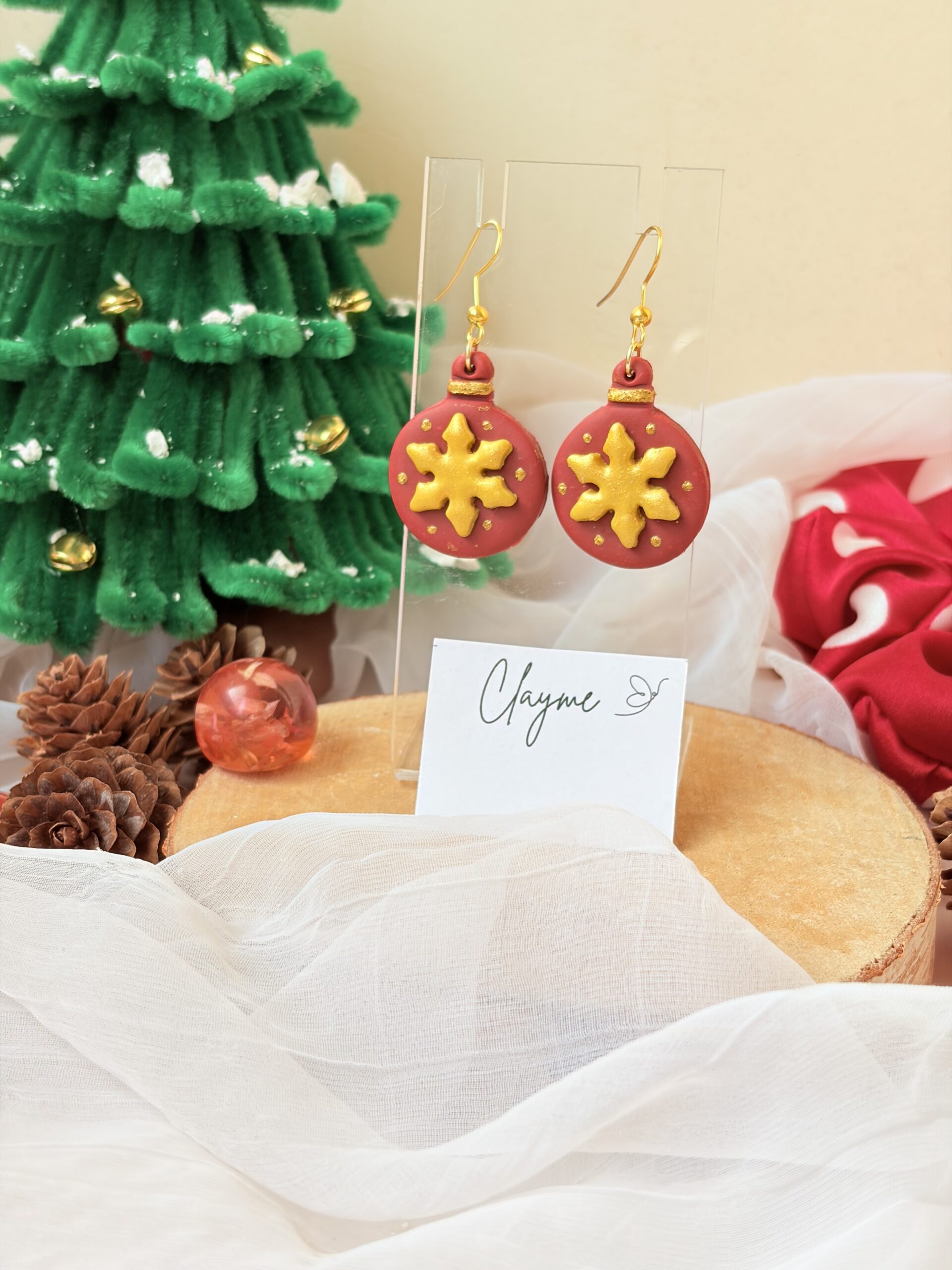 Bauble Snowflake Earrings - Image 6