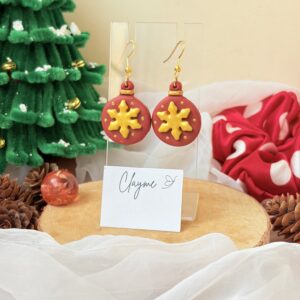 Bauble Snowflake Earrings