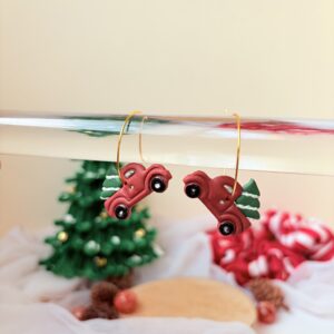 Christmas Truck Dangle Earrings